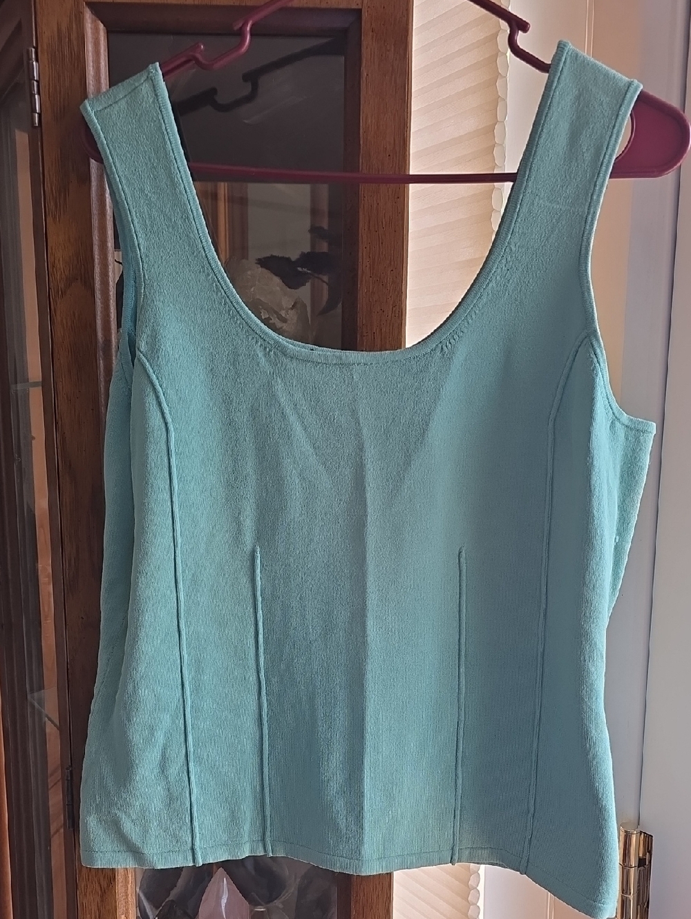 Doncaster Aqua Scoop Neck Sleeveless Tank